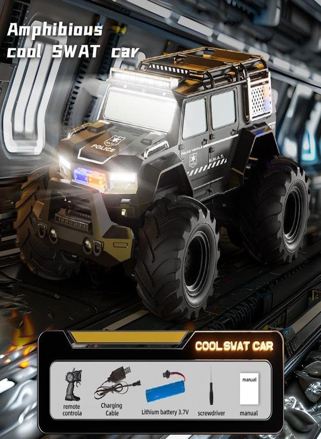 Giptoc 2.4G Amphibious RC Car for Kids | 360° Rotating Stunt Car with LED Lights | Waterproof Off-Road Climbing Truck | Remote Control Toy for Boys & Girls - Image 4